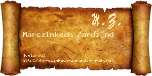Marczinkech Zaránd névjegykártya